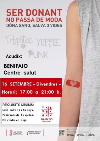 DONACIÓ DE SANG EN BENIFAIÓ