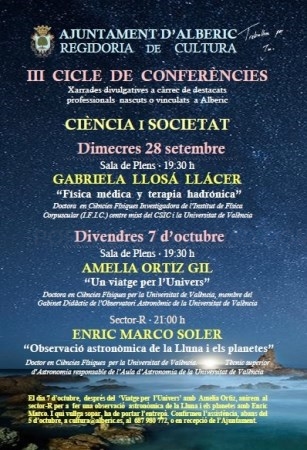 Alberic conoce el universo en su tercer ciclo de conferencias especializadas