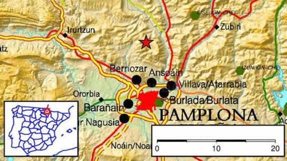 Un terremoto de magnitud 4,4 agita Pamplona