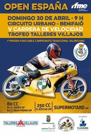 Benifaió será la sede de la V Carrera de Velocidad  el domingo 30 de abril
