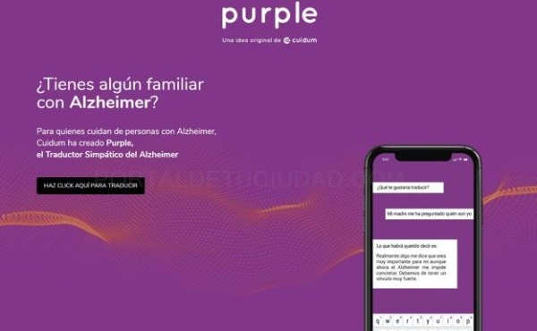 Un valenciano de 27 años crea 'Purple', el primer traductor del mundo para pacientes con Alzhéimer
