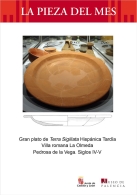 Pieza del mes: Gran plato de Terra sigillata hispánica tardía. Villa Romana de La Olmeda. Pedrosa de la Vega. Siglos IV- V