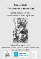 Dúo Aibada, Emma Gómez (soprano lírica) y David Rollán (vihuela y guitarra barroca)