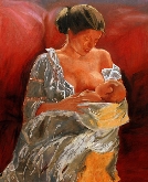 Exposición. Obras presentadas al 9º conscurso de pintura "Dia Internacional de la Mujer"