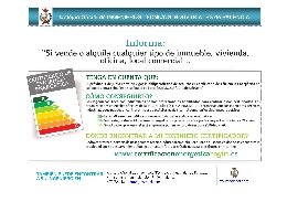JORNADA TÉCNICA: CALIFICACIÓN Y CERTIFICACIÓN ENERGÉTICA DE LOS EDIFICIOS