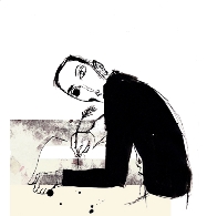 Exposición  de Javier Zabala: "Ilustración". Lonas con ilustraciones