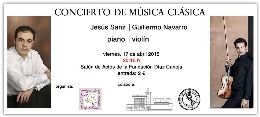Concierto dúo de violín y piano, a cargo de Guillermo Navarro y Jesus Sanz Salinero