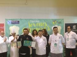 Adrián Asensio del Centro Integrado F.P Ciudad de Zamora ha sido el cocinero ganador deI I Concurso regional de Alimentos de Palencia