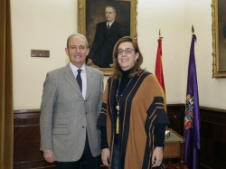 La presidenta de la Diputación, Ángeles Armisén ha recibido al Fiscal Jefe de la Fiscalía Provincial, D. Arturo Carrillo Álvarez en el Palacio Provinc