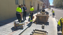 Alcalde y concejal de Obras visitan a los integrantes de las cuadrillas contratadas en el marco del IV Plan Municipal de Empleo