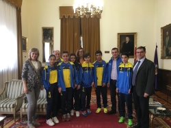 La presidenta de la Diputación ha recibido a los judokas que participarán en el Campeonato de España.