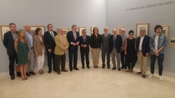 El Alcalde de Palencia visita la muestra 'I segni nel tempo' en la Real Academia de las Bellas Artes de San Fernando.