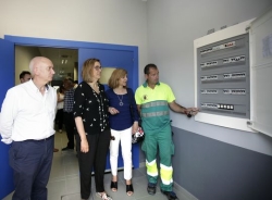 La Diputación colabora con 31.581 euros en la mejora de la instalación eléctrica del pabellón polideportivo de Osorno la Mayor y el edificio anexo