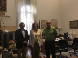 La presidenta de la Diputación de Palencia, Ángeles Armisén, ha mantenido recientemente un encuentro con los responsables del Club Deportivo Maristas
