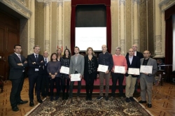 La Diputación de Palencia entregó ayer los premios a los galardonados del Premio de Periodismo ‘Mariano del Mazo’ 2015
