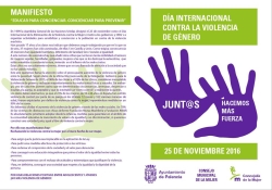 Ayuntamiento y Diputación vuelven a unir fuerzas para mostrar su repulsa a la Violencia de Género