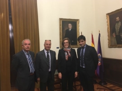 La presidenta de la Diputación recibió en su primera visita institucional en el Palacio Provincial al presidente de EspañaDuero