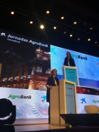 La presidenta de la Diputación interviene en la clausura de la Jornada AgroBank