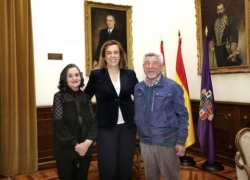 Recepción a la alcaldesa de Támara de Campos