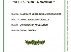 El Ayuntamiento organiza en la iglesia de San Miguel una nueva edición del ciclo musical 'Voces para la Navidad' entre los días 26 y 29 de diciembre