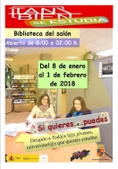 Arranca de nuevo el programa  'Tan bien se estudia' para ampliar los horarios de las salas ubicadas en Lecrác y Parque del Salón