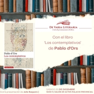 Pablo d’Ors presenta este sábado en Palacio Provincial su obra ‘Los Contemplativos’