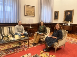La presidenta de la Diputación recibe en un encuentro institucional al alcalde de Poza de la Vega
