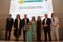 Isaías Lafuente, Premio Luis María Rivas de Periodismo en la gala inaugural del XVIII Congreso de Editores