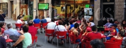 Autorizada la instalación de terrazas con televisores en la calle durante la Eurocopa