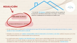 Un total de 101 jóvenes recibirán la primera de las ayudas de la Diputación de Palencia destinadas a la compra, construcción y reforma de viviendas