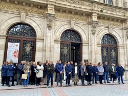 Un minuto de silencio y una declaración institucional en la Diputación de Palencia.