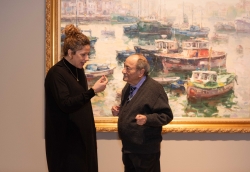 La sala de exposiciones del Centro Cultural Provincial acoge la exposición ‘De la Peña, pintor de Castilla, pintor de la ría’