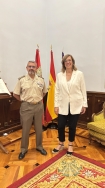 Recepción del general jefe de la Cuarta Subinspección General del Ejército y comandante militar de Valladolid y Palencia, César García del Castillo