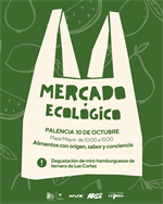 El mercado ecológico de Palencia reunirá este sábado a diez productores locales en la Plaza Mayor