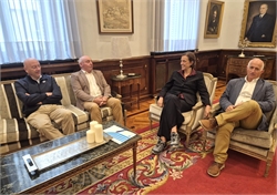 La Diputación estudiará la colaboración con el Ayuntamiento de Autillo de Campos para mejorar el campanario de la iglesia de Santa Eufemia