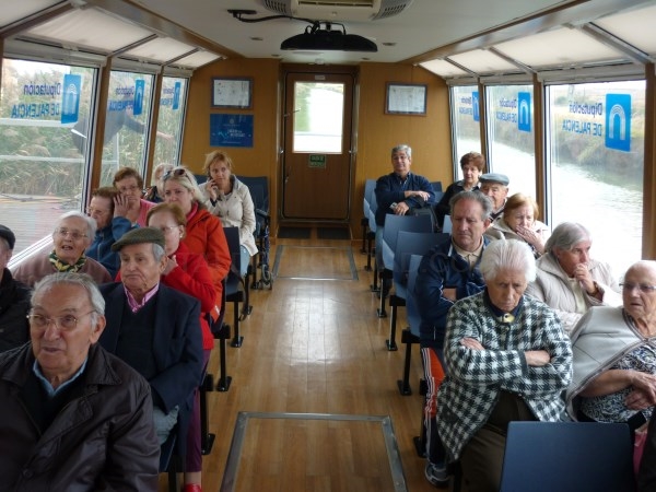 Los mayores de San Telmo de excursión en el Barco Juan de Homar hasta El San Pedro Cultural