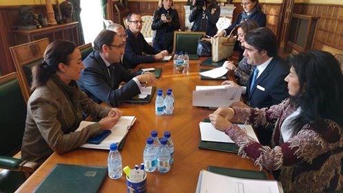 El consejero de Fomento y Medio Ambiente compromete la colaboración regional con diferentes proyectos que afectan a la capital palentina