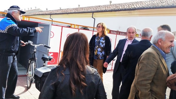 Herrera de Pisuerga estrena un novedoso sistema de taquillas- aparcamiento de bicicletas