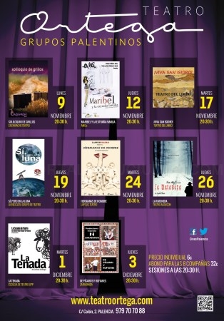 El lunes 9 de noviembre comienza la programación de Grupos de Teatro Palentino