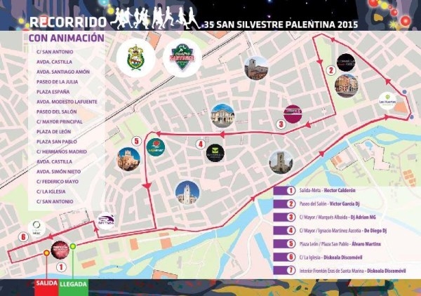 Las calles que recorrerán los 6.000 participantes de la San Silvestre permanecerán cerradas al tráfico desde las 18 horas