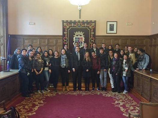 El Alcalde recibió a los alumnos franceses de intercambio en el IES Alonso Berruguete