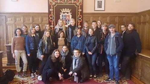 La concejal Paloma Rivero recibió a un grupo de alumnos daneses que se encuentran de intercambio en Palencia