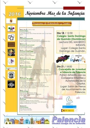 Palencia renovará su compromiso con la infancia con un completo programa de actividades durante todo el mes de noviembre