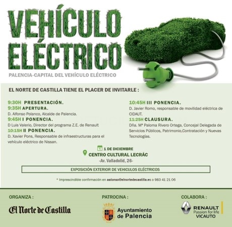 El Centro Cultural Lecrác acoge hoy el Foro Palencia Vehículo Eléctrico