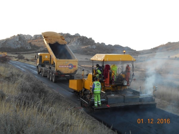 La Diputación palentina inicia las obras en el tramo de Mave (de la carretera PP-6200)