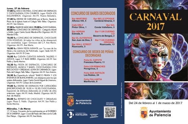 Palencia contará con un programa de Carnaval marcado por la participación que abarcará del 24 de febrero al 1 de marzo