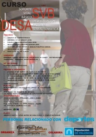 El servicio de Deportes Provincial de la Diputación forma en el uso de desfibriladores