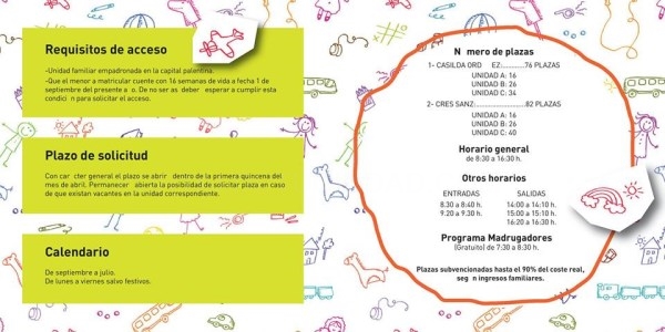 Abierto el plazo de inscripción para el curso 2017/2018 de las Escuelas Infantiles Municipales de Cres Sanz y Casilda Ordoñez