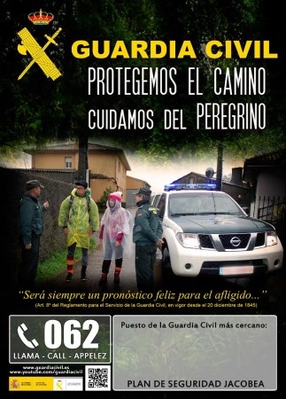 La Guardia Civil intensifica los servicios con motivo del Plan de Seguridad Jacobea 2017.