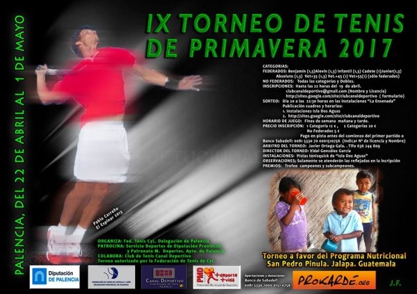 Las pistas de Islas Dos Aguas acogerán el IX Torneo de Tenis de Primavera los fines de semana comprendidos entre el 22 de abril y el 1 de mayo